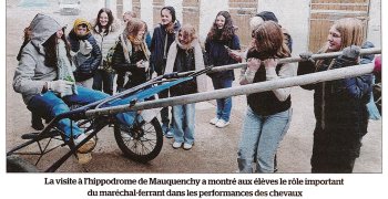 La section "Équitation" du collège Bobée fait son cinéma